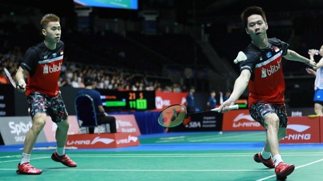 Tuntaskan Dendam, Kevin / Marcus Melaju ke Semifinal Singapore Open 2019