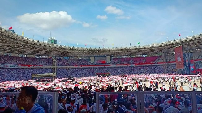 Kampanye Jokowi - Maruf Amin di GBK. (Lollytha M Celvita)