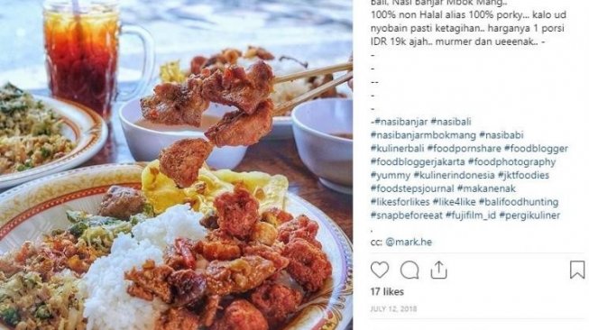 Menu di warung Nasi Banjar Mbok Mang.  (Instagram/@Peta Kuliner Solo)