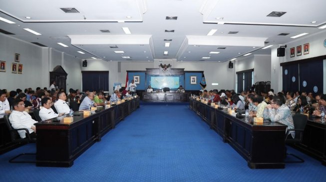 Rapat Koordinasi BNN dengan Penyedia Jasa Keuangan, di Gedung BNN lantai 7, Jakarta, Senin (15/4/2019). (Dok : BNN)