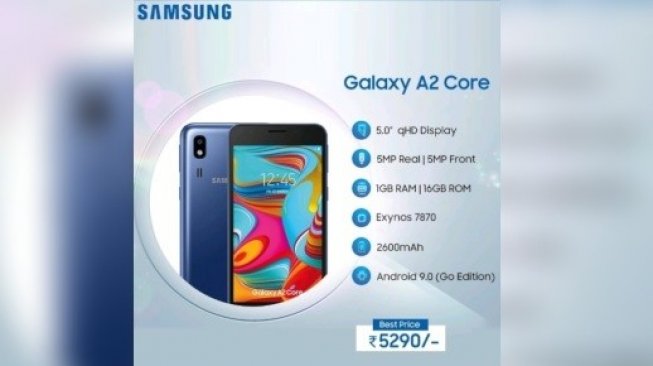Samsung Galaxy A2 Core. [Twitter]