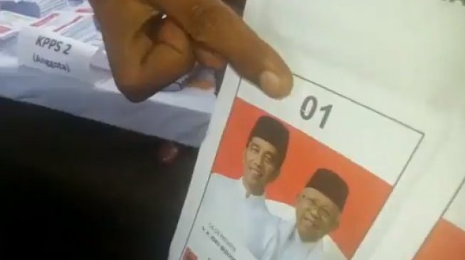 Heboh Surat Suara Belum Terpakai Sudah Tercoblos Jokowi - Mar'uf