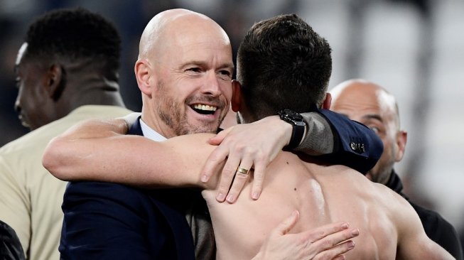 Pelatih Ajax Amsterdam, Erik ten Hag. [Filippo MONTEFORTE / AFP]