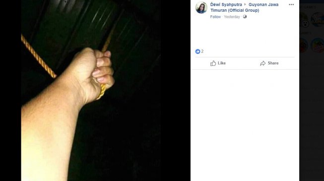 Tutorial gantung diri. [Facebook]