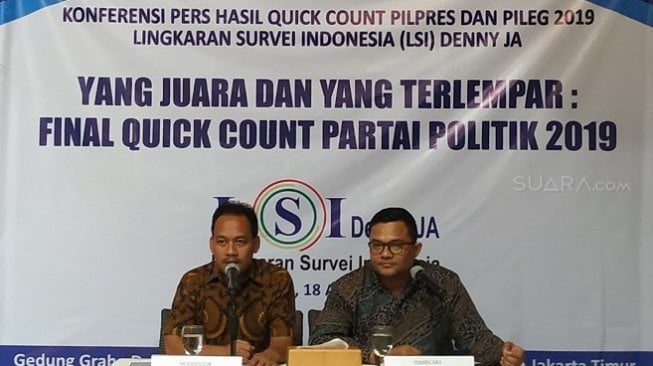 Quick Count LSI Denny JA: 9 Partai Lolos Parlemen, Perindo Abu-abu