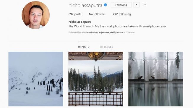 Nichola Sapura menghapus fotonya. [instagram/nicholassaputra]