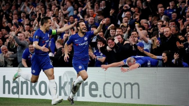 Chelsea ke semifinal Liga Europa setelah mengalahkan Slavia Praha dengan agregat 5-3. (Dok. Antara)