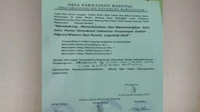 Bawaslu Bali Jadikan Temuan, Kasus Desa Kenakan Sanksi Rp7,5 Juta Jika...