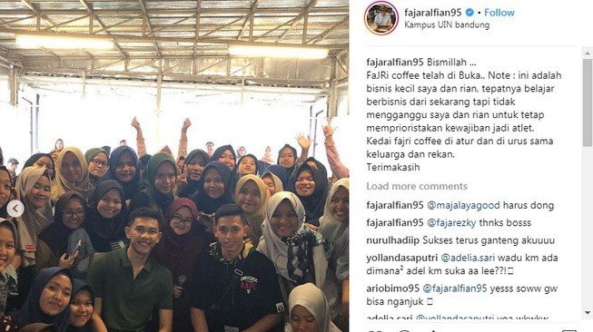 Pasangan ganda putra Indonesia, Fajar Alfian/Muhammad Rian Ardianto, membuka bisnis kedai kopi. [Instagram@fajaralfian95]