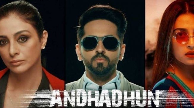 Poster film Andhadhun. [Viacom 18 Motion Pictures]