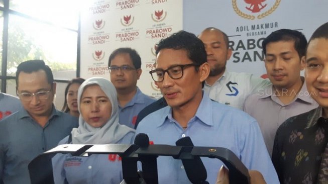 Bantah Berkonflik karena Quick Count, Sandiaga: Saya Bersama Pak Prabowo