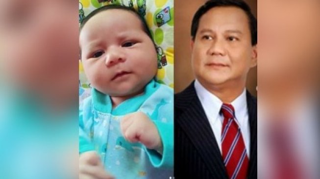 Wajah Bayi Ini Mirip Prabowo Subianto, Jarinya pun Tunjukkan 02!