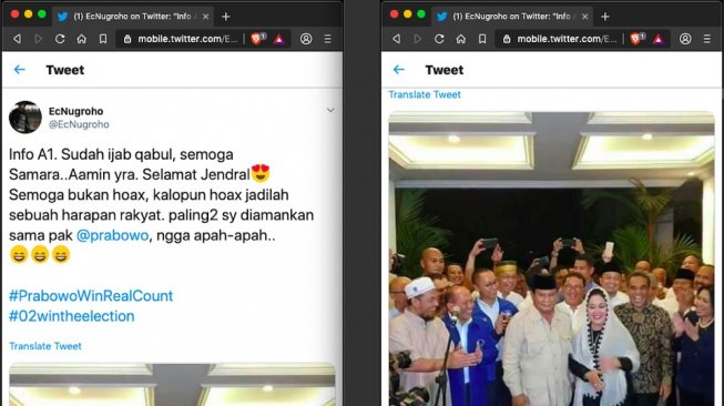 CEK FAKTA: Prabowo - Titiek Sudah Ijab Qabul, Kembali Jadi Suami Istri?