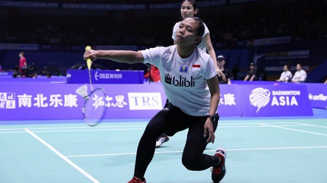 Pasangan ganda putri Indonesia, Della Destiara Haris / Rizki Amelia Pradipta. [Dok. PBSI]