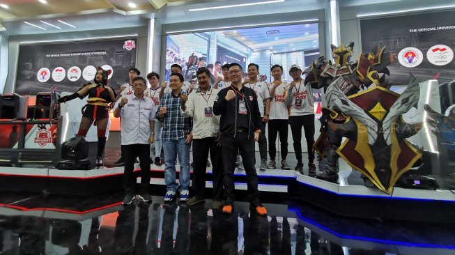 Kompetisi e-Sport IEL University Series 2019 memasuki putaran final yang berlangsung 27-28 April 2019 di Liga Game esport Arena, Jakarta Barat [Suara.com/Tivan Rahmat].