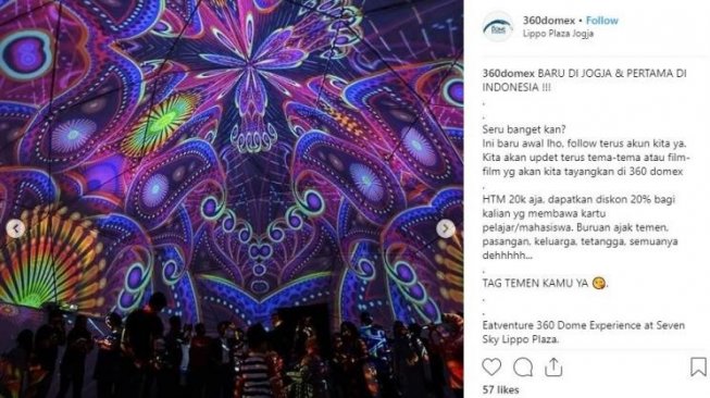 360 Dome Experience sajikan wahana virtual reality yang seru dan memukau. (Dok. Instagram)