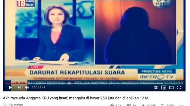 CEK FAKTA: Anggota KPU Insaf Ngaku Dibayar Rp 250 Juta, Benarkah?