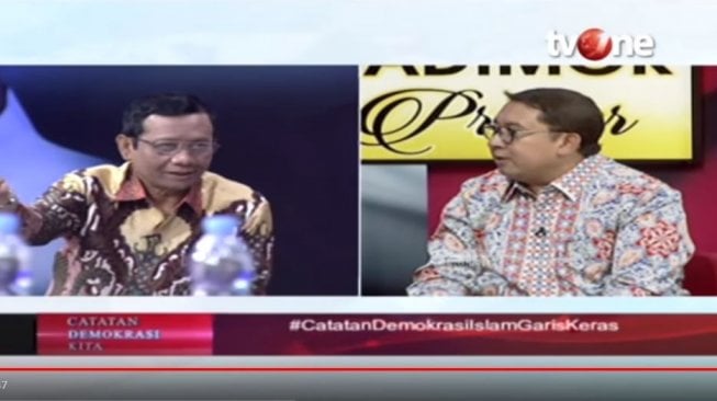 Saling Tunjuk, Debat Sengit Fadli Zon vs Mahfud MD soal 'Islam Garis Keras'