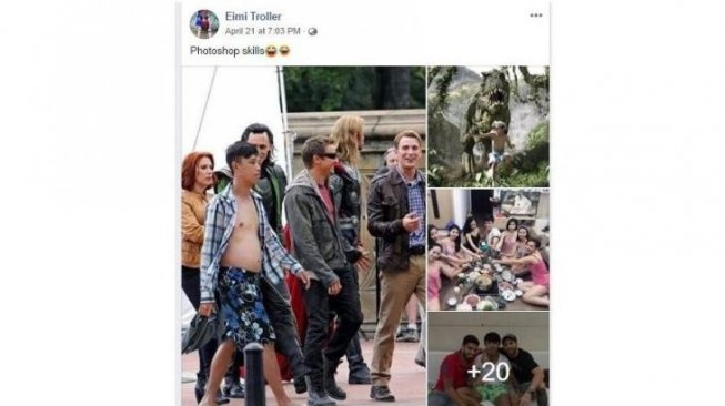 Skill Edit Foto Tingkat Dewa, Pria Ini Bisa Nongkrong Bareng Avengers