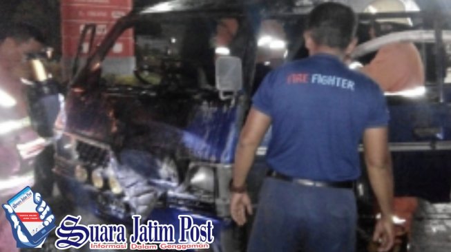 Usai Isi BBM, Mobil Terbakar di Dekat SPBU Karangrejo Tulungagung