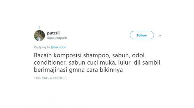 Cuitan warganet perempuan mandi lama. [Twitter]