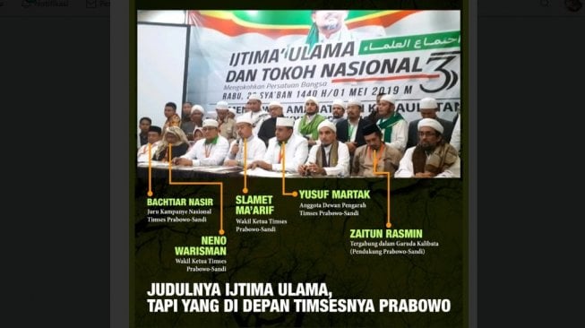 Sindir Ijtimak Ulama III, PSI: Iya Tapi Ulama Prabowo