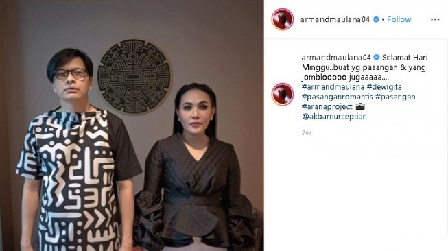 Armand Maulana dan Dewi Gita. (Instagram/@armandmaulana04)