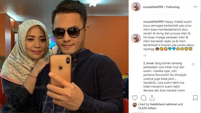 Muzdalifah mengucapkan selamat ulang tahun untuk Fadel Islami. [instagram/muzdalifah999]