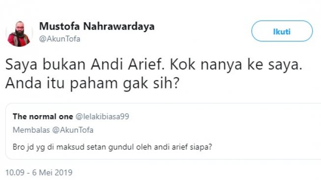 Andi Arief Sebut Setan Gundul, Direktur Relawan Prabowo Sewot Ditanya Ini