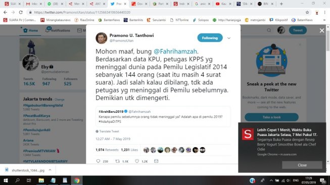 Pimpinan KPU Ladeni Fahri Hamzah TwitWar Gugurnya Ratusan KPPS