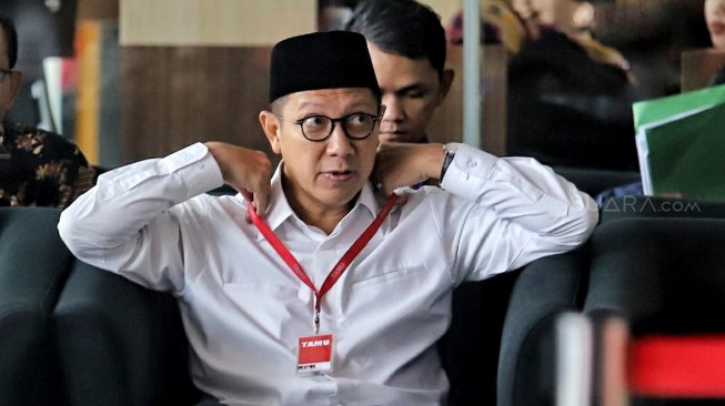 Menteri Agama Lukman Hakim Saifuddin tiba untuk menjalani pemeriksaan di kantor KPK, Jakarta, Rabu (8/5). [Suara.com/Muhaimin A Untung]