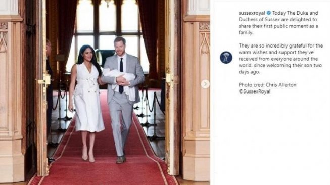 Pangeran Harry dan Meghan Markle memperkenalkan anak mereka ke publik untuk pertama kalinya. (Dok. Instagram/SussexRoyal)