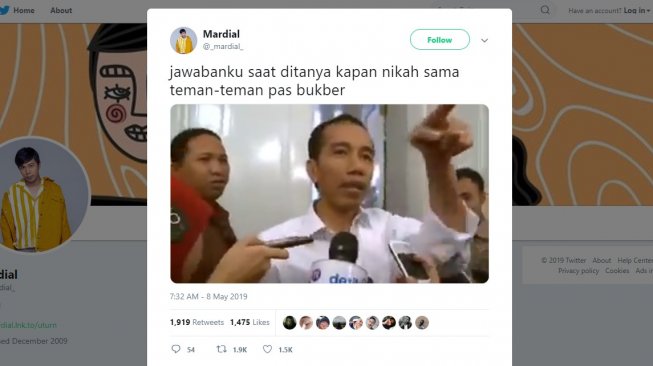 Jokowi bikin gemas warganet. (twitter/_mardial_)