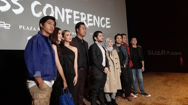 Jumpa pers #MalamJumat The Movie di Plaza Senayan, Jakarta Pusat, Kamis (9/5/2019). [Suci Febriastuti/Suara.com]