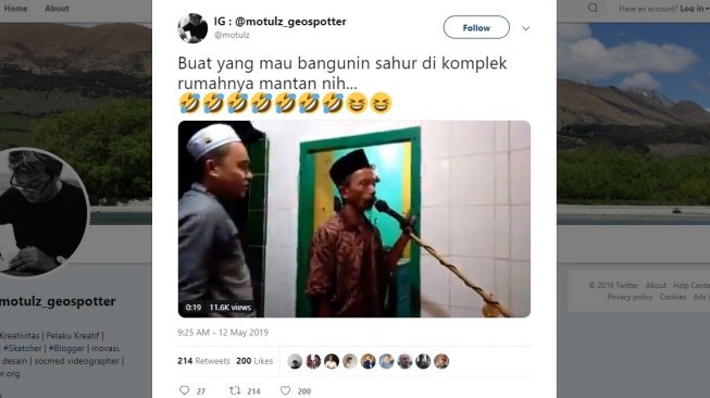 Ngegas, Cara Marbot Bangunin Sahur Ini Bikin Emosi