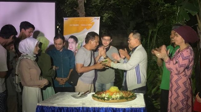 Syukuran sinetron Mahar 30 juz, Cibubur, Jakarta Timur, Senin (13/5/2019). [Sumarni/Suara.com]