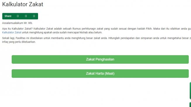 Kalkulator zakat Dompet Dhuafa (dompetdhuafa.org)