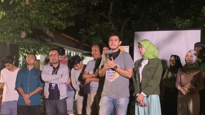 Syukuran sinetron Mahar 30 juz, Cibubur, Jakarta Timur, Senin (13/5/2019). [Sumarni/Suara.com]