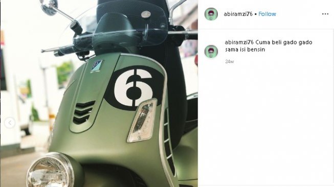 Motor kesayangan Ramzi. (Instagram/@abiramzi76)