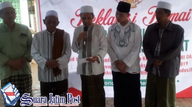 Tolak People Power, Puluhan Tokoh dan Ulama di Bondowoso Deklarasi Damai