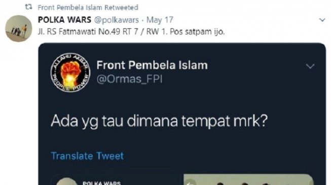 Band Indie Polka Wars Dicari Ormas FPI, Kenapa?