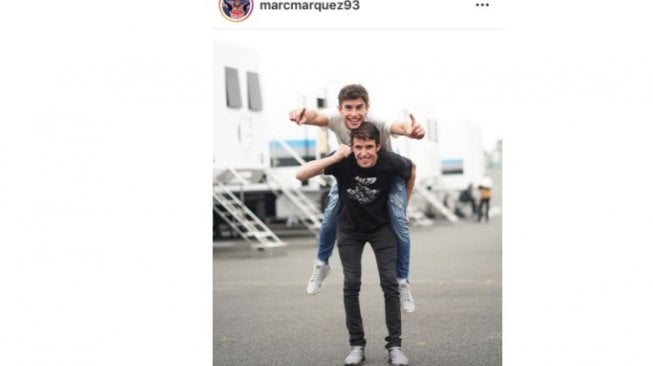 Marc Marquez dan Alex Marquez sama-sama memenangi Moto2 dan MotoGP Le Mans, Perancis [Instagram: marcmarquez93].