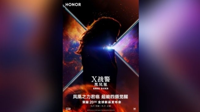 Honor 20 Edisi X-Men: Dark Phoenix. [Weibo]