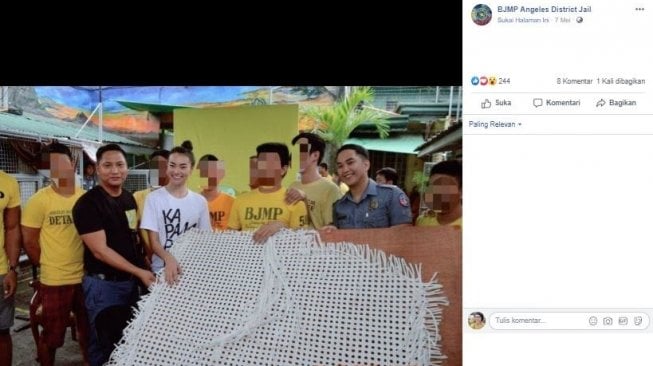 Gaun buatan narapidana. (Facebook/BJMP Angeles District Jail)