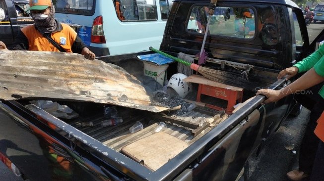 Pasca kerusuhan 22 Mei di KS Tubun Petamburan. (Suara.com/Fakhri)