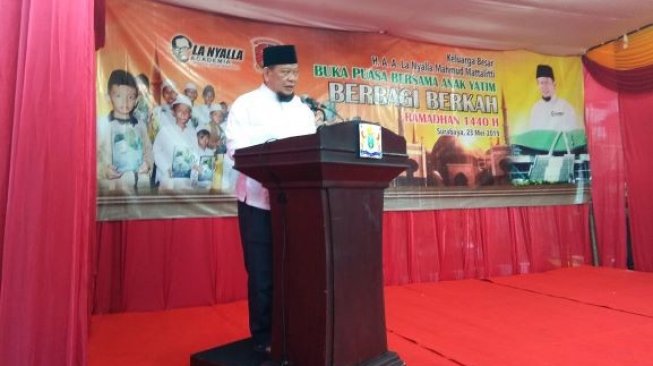 Calon Anggota DPD terpilih La Nyalla Mahmud Mattalitti. [Suara.com/Dimas Angga P]