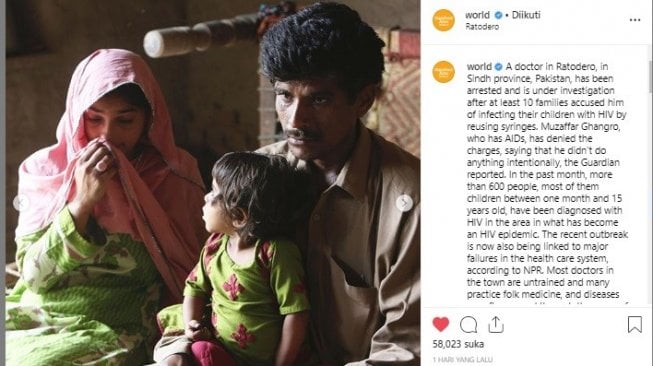 Anak-anak di Pakistan terinfeksi HIV (Instagram/BUzzFeed World)
