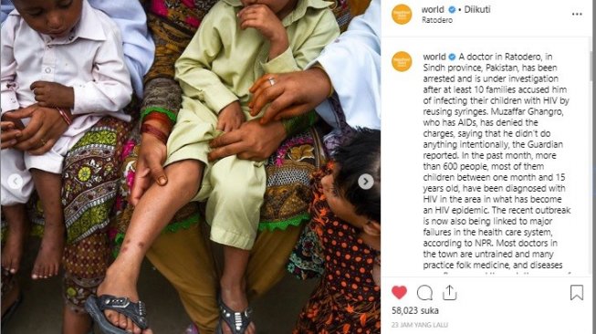 Anak-anak di Pakistan terkena HIV (Instagram/BuzzFeed)