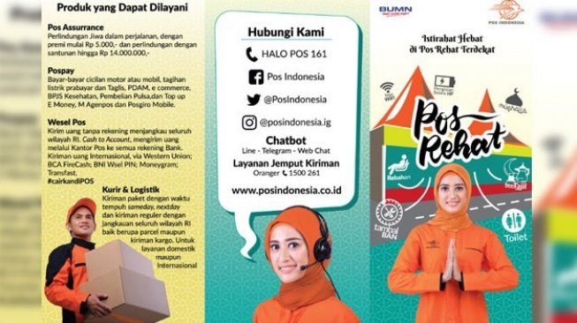 PT Pos Indonesia mendirikan pos rehat di 20 titik jalur mudik Pulau Jawa. (Dok : PT Pos Indonesia)