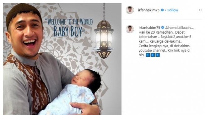 Irfan Hakim Resmi Jadi Ayah 5 Anak Ini Potret Lucu Si Kecil